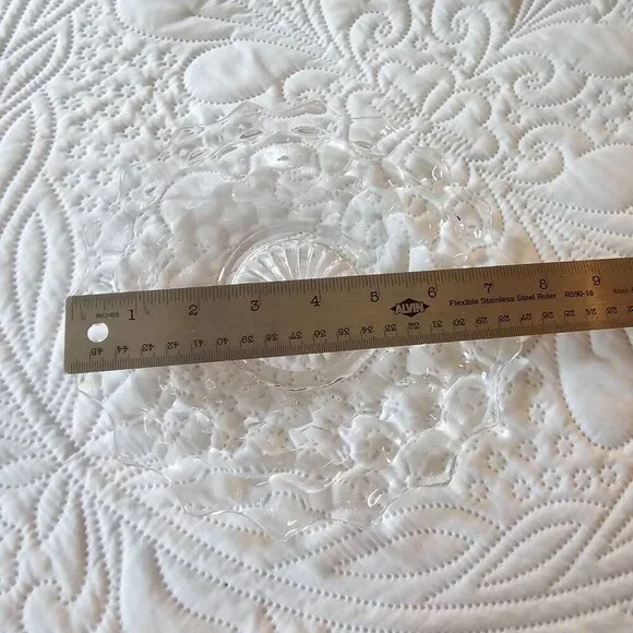 Vintage Fostoria Cubist Depression Glass Plate, Dessert or Salad Plate - Picture 2 of 6